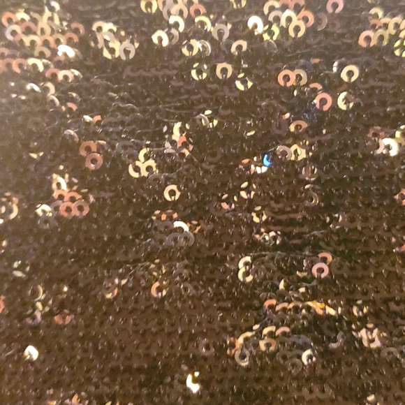 NWT BCBG Black/Silver Sequined Clutch - Picture 5 of 7